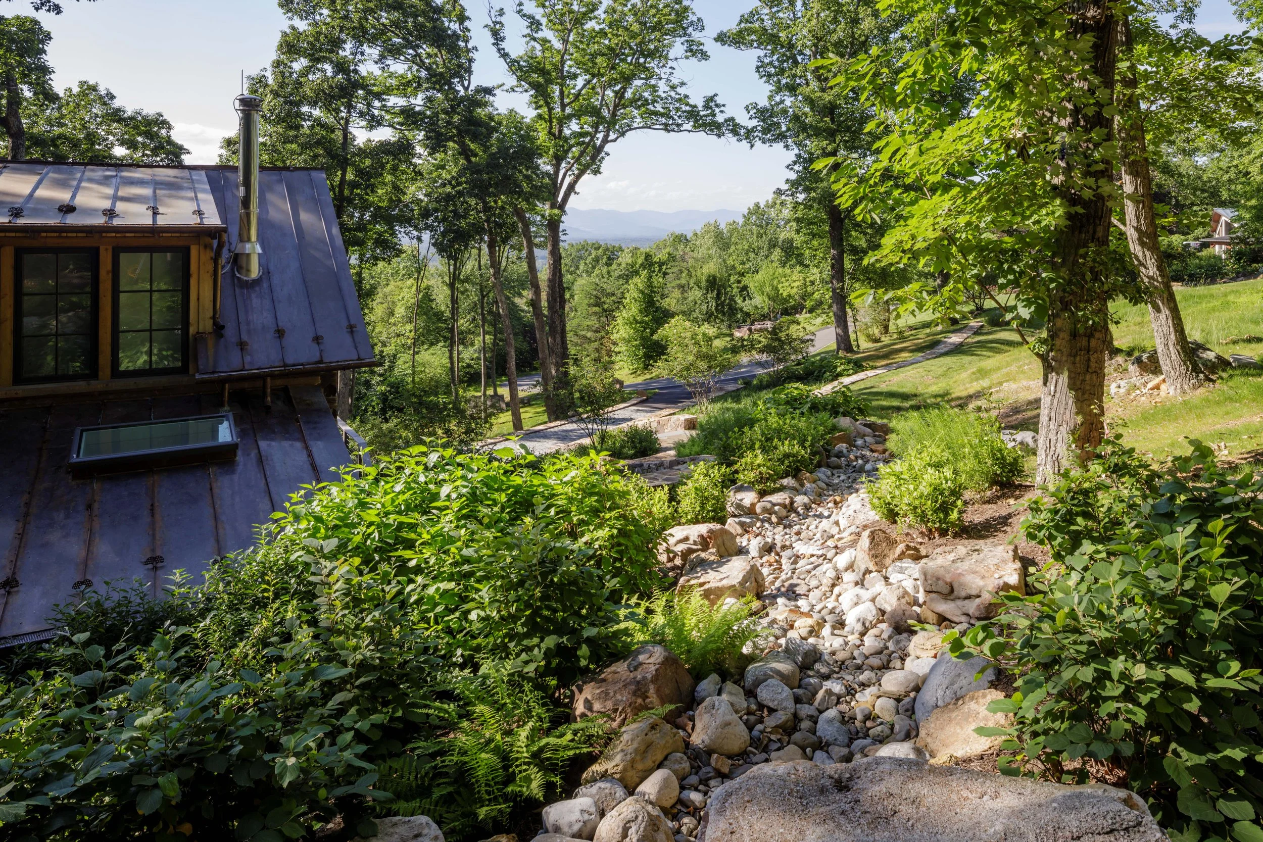 Landscape designer preparing garden plans, planting concepts and outdoor space details